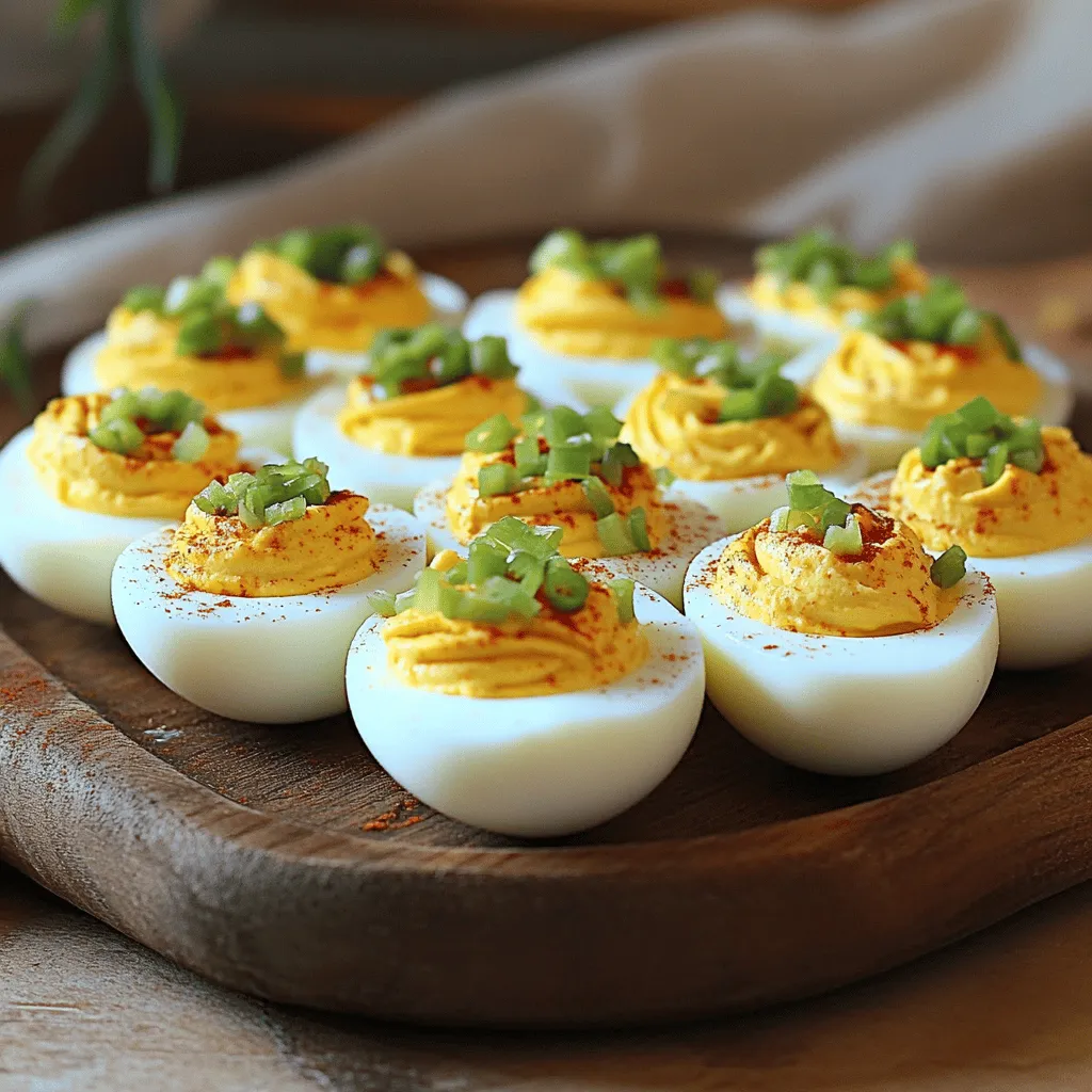 Spicy Chili Garlic Deviled Eggs Tasty Party Snack