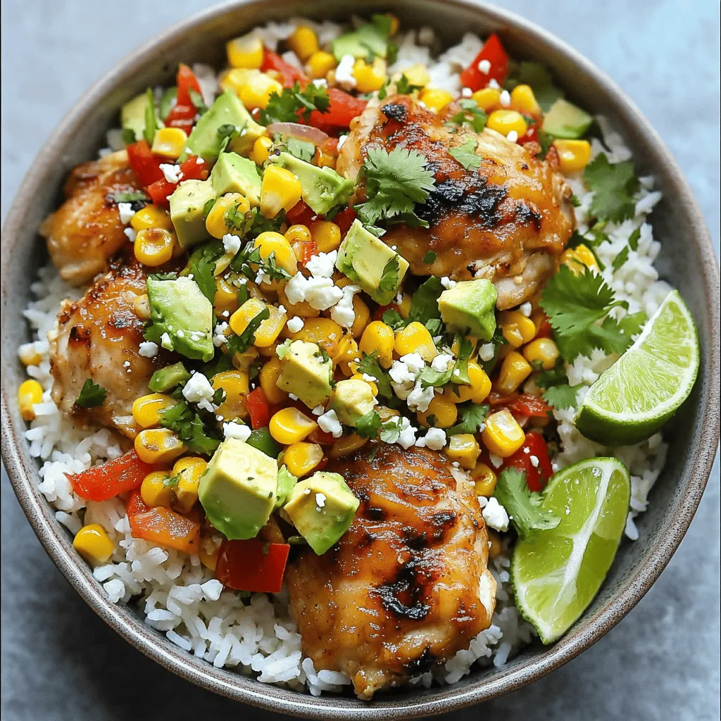 Effortless Street Corn Chicken Rice Bowl Delight