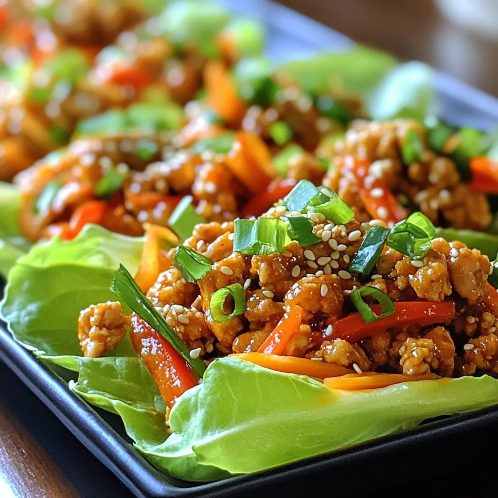 Spicy Gochujang Chicken Lettuce Wraps Delightful Dish