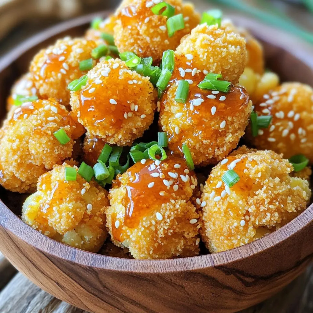 Crispy Honey Garlic Cauliflower Bites Easy Snack Idea