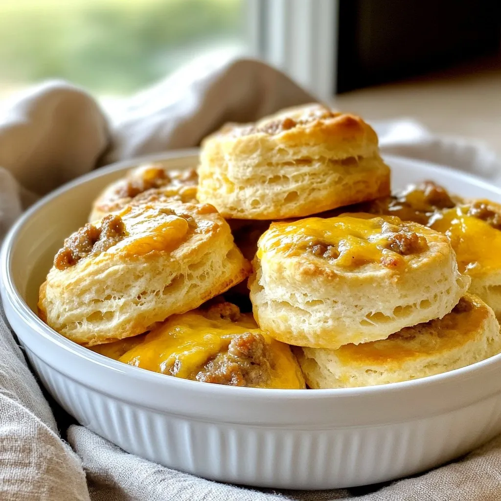Sausage &#038; Cheese Butter Swim Biscuits Delightful Treat
