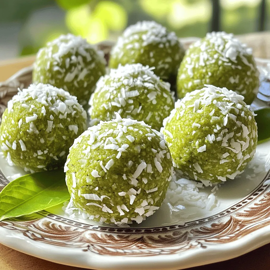 Matcha Coconut No Bake Energy Bites Simple Recipe