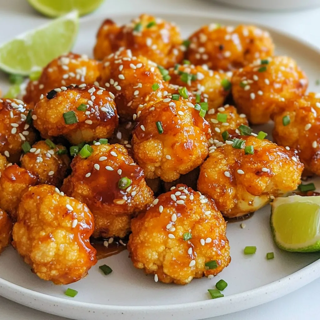 Air Fryer Honey Sriracha Cauliflower Bites Recipe