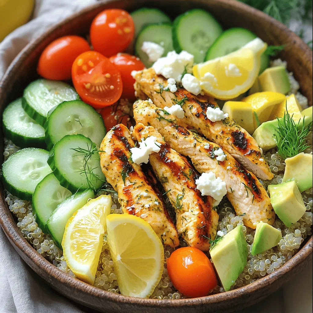 Lemon-Dill Chicken Bowls Fresh and Flavorful Meal
