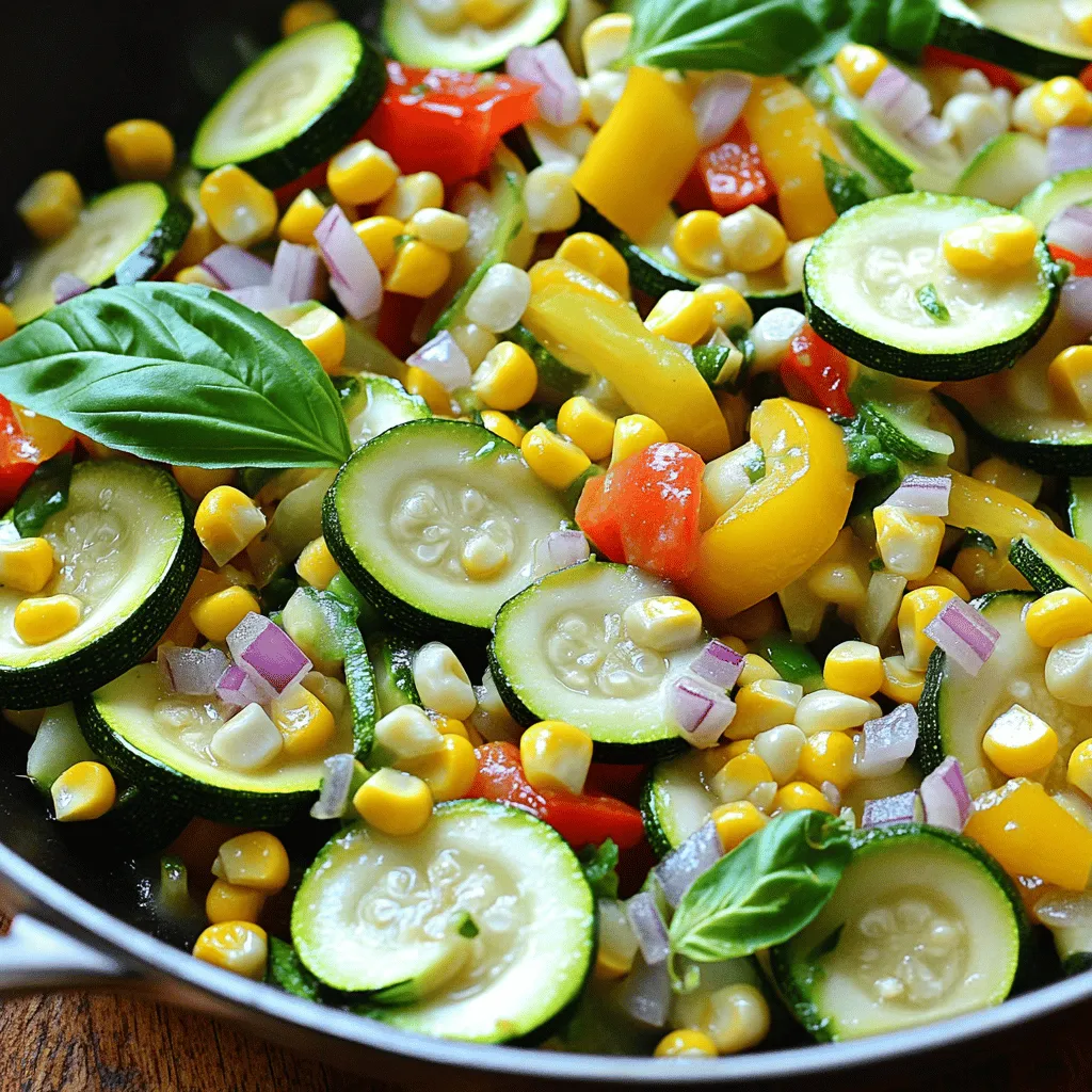 Skillet Zucchini, Corn, and Peppers Flavorful Dish