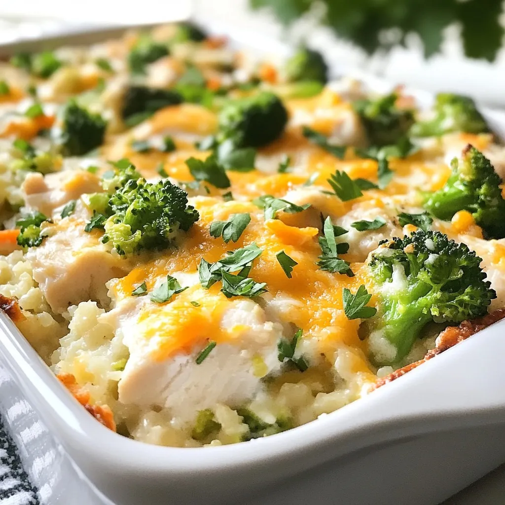 Healthy Chicken Cauliflower Rice Casserole Delight