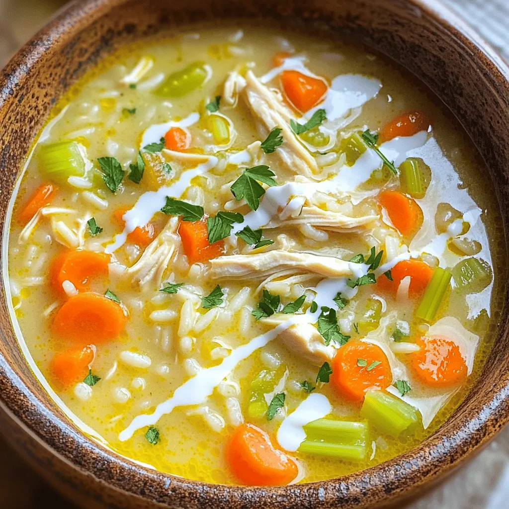 Creamy Chicken and Rice Soup Simple Rich Flavor