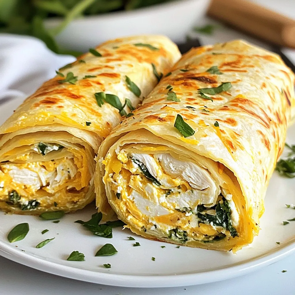Melty Garlic Chicken Cheese Wraps Savory Delight Recipe