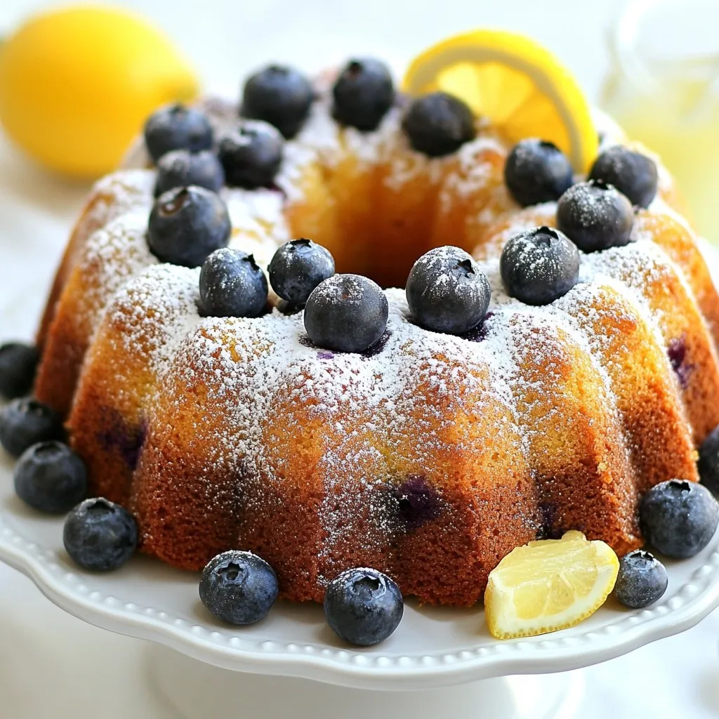 Zesty Lemon Blueberry Pound Cake Delightful Treat