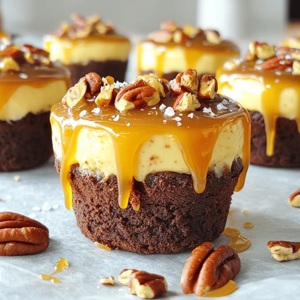 Caramel Pecan Cheesecake Brownie Cups Delightful Treat