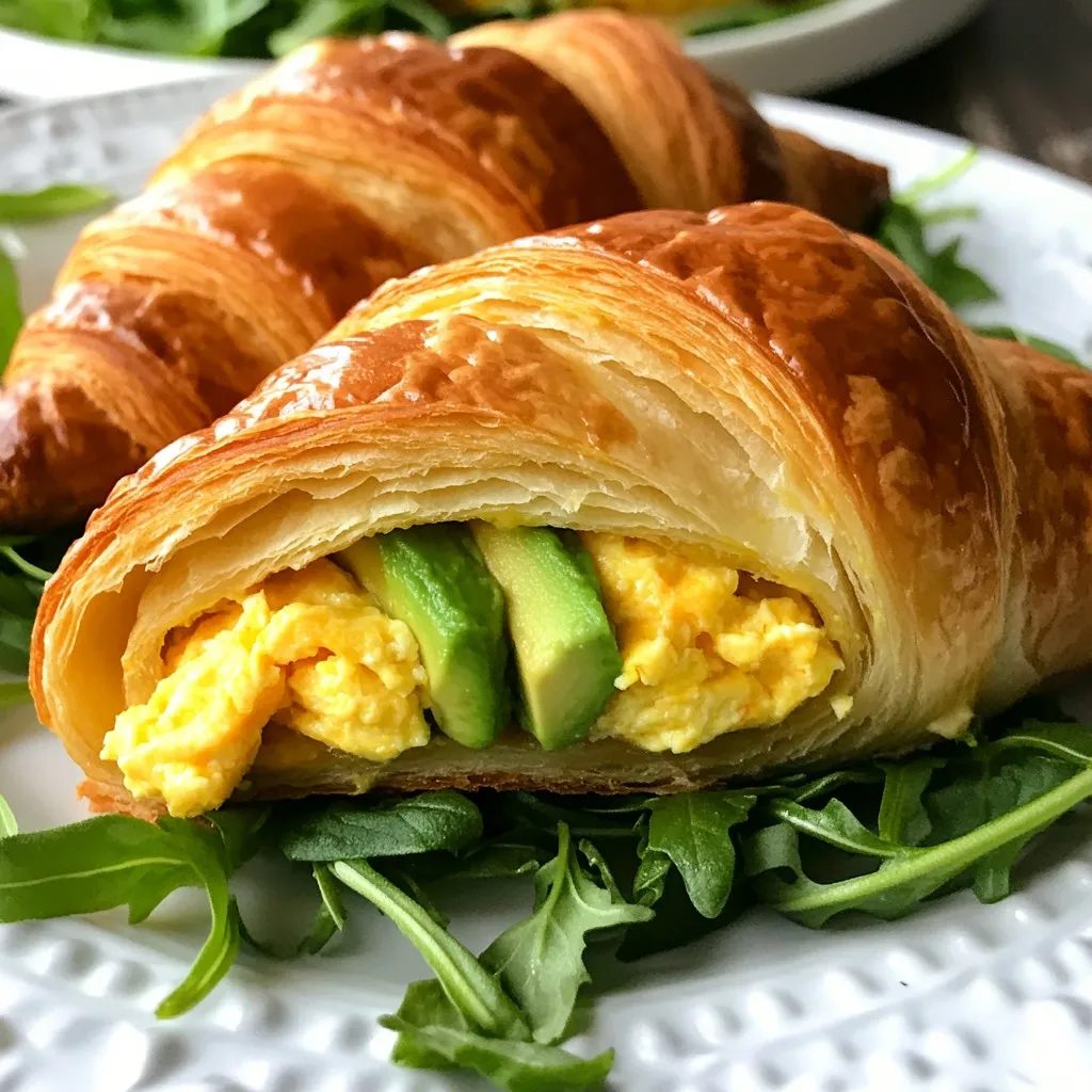 Breakfast Croissant Sandwich Simple and Delicious Meal