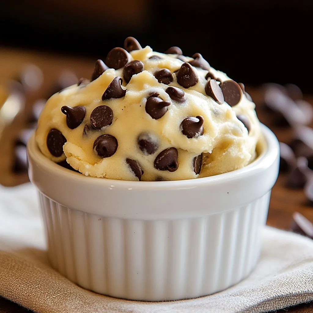 Single-Serve Chocolate Chip Edible Cookie Dough Delight