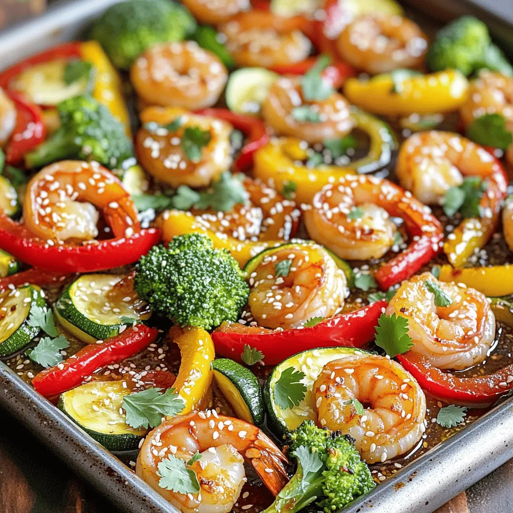 Honey Garlic Shrimp and Veggies Sheet Pan Delight