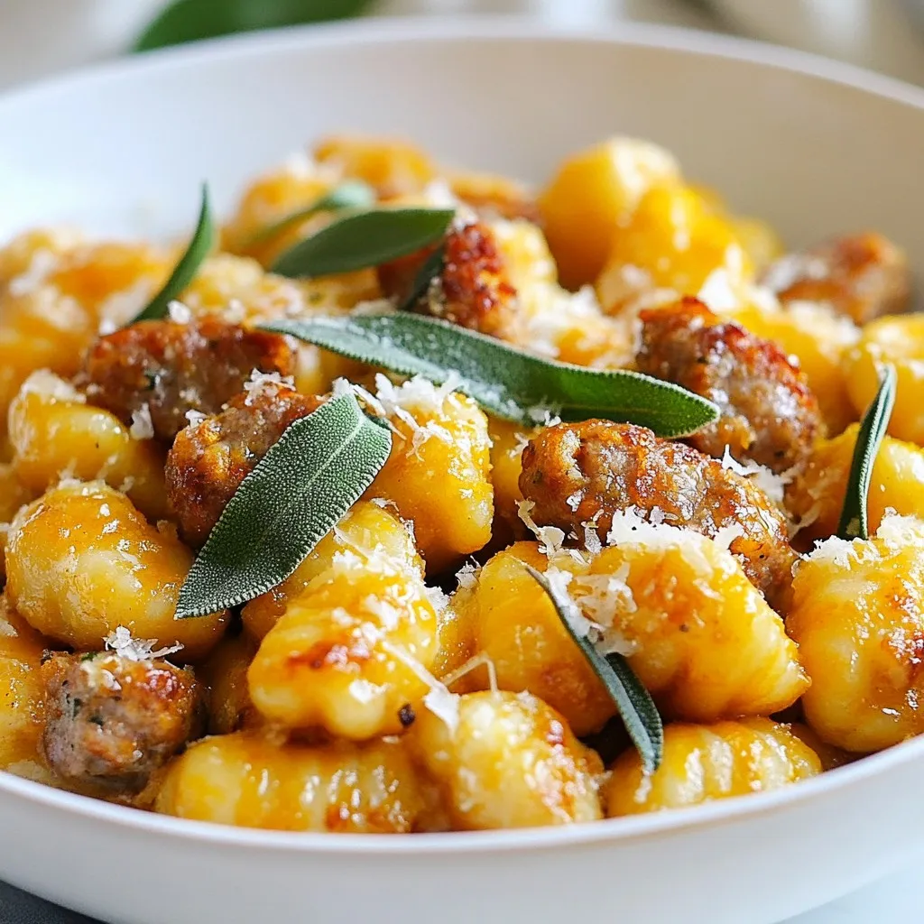 Butternut Squash Gnocchi with Sausage Savory Delight