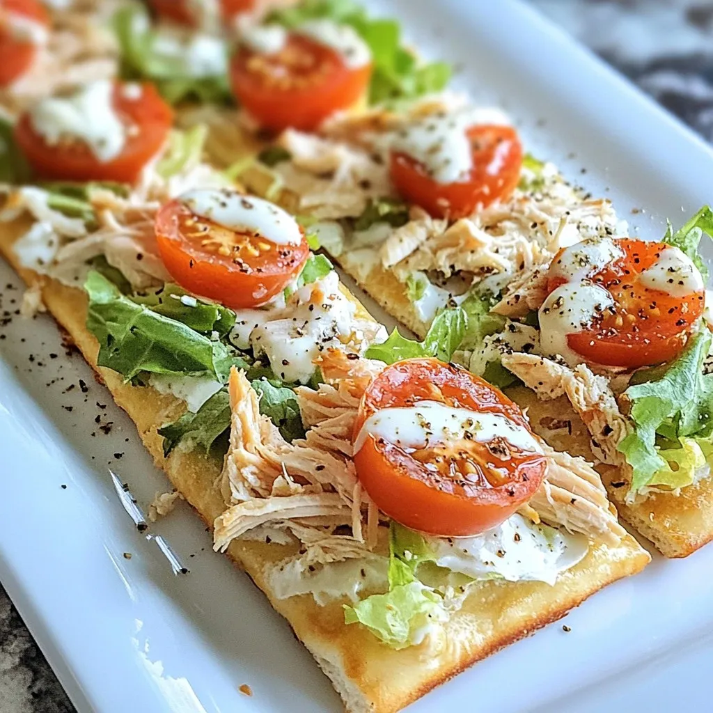Chicken Caesar Flatbread Fresh and Tasty Recipe