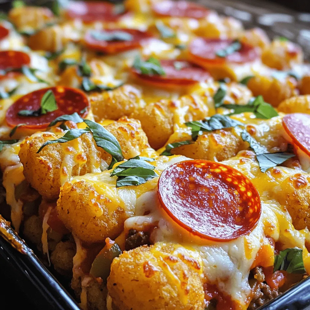Pizza Tater Tot Casserole Easy Family Dinner Recipe