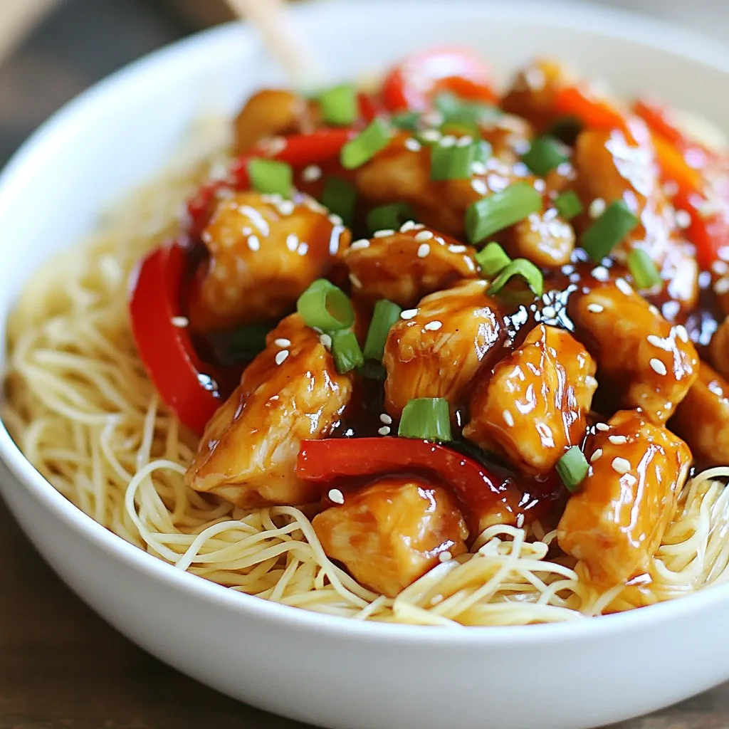 Sticky Garlic Chicken Noodles Flavorful and Easy Dish