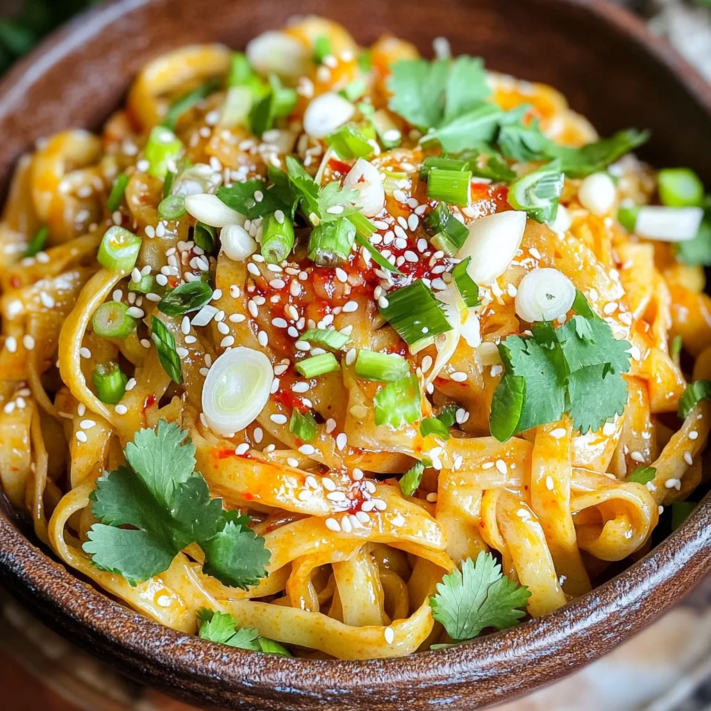 Savory Spicy Garlic Chili Crisp Noodles Recipe