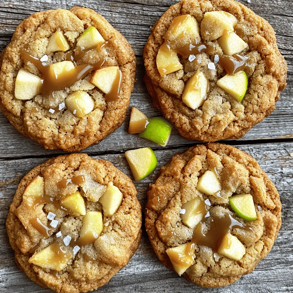 Gooey Caramel and Crisp Apple Cookies Delight