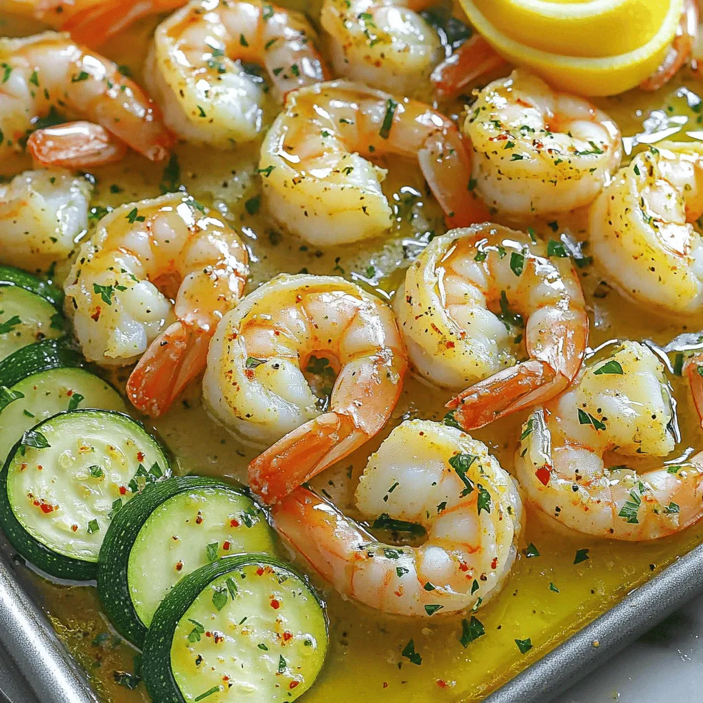 Sheet Pan Garlic Butter Shrimp &#038; Zucchini Delight