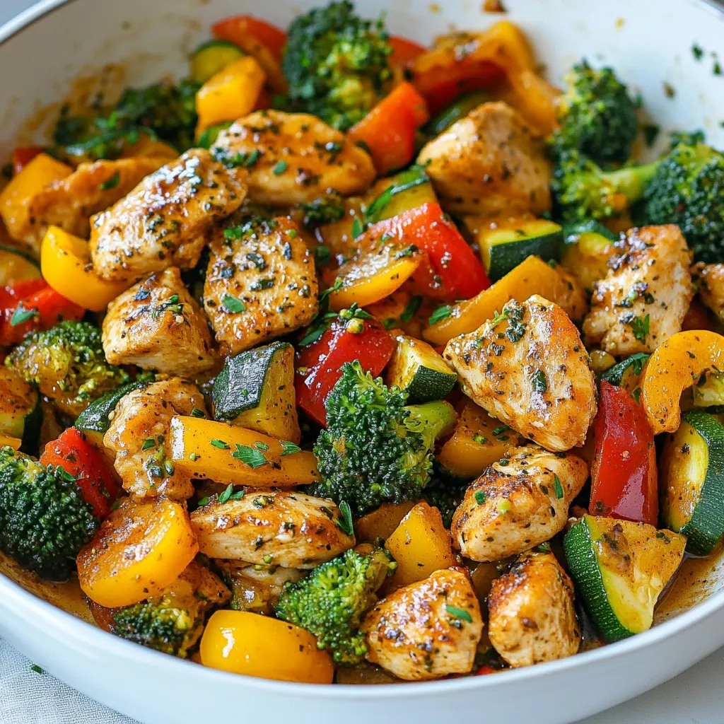 Healthy Chicken &#038; Veggie Skillet Quick and Simple Meal