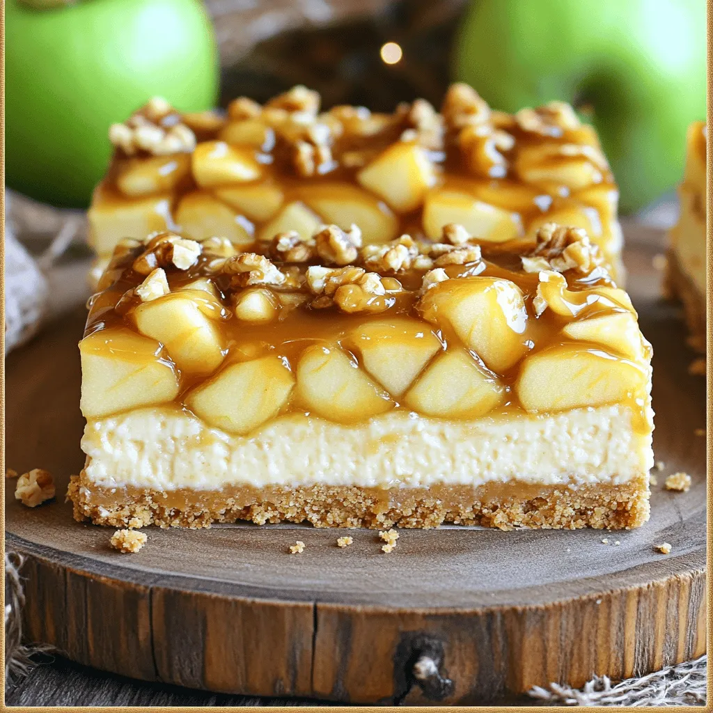 Caramel Apple Cheesecake Bars Delightful Fall Treat
