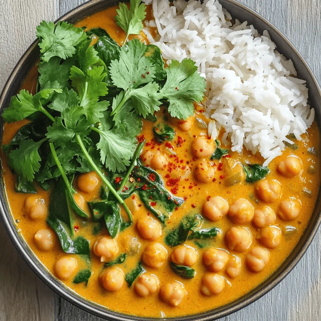 Creamy Coconut Chickpea Curry Tasty and Simple Dish