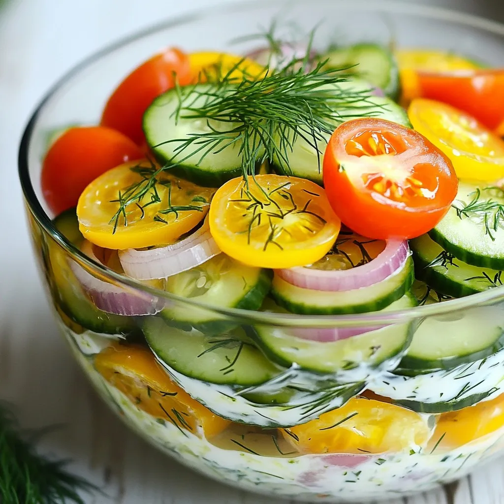 Cucumber Dill Salad Fresh and Flavorful Delight