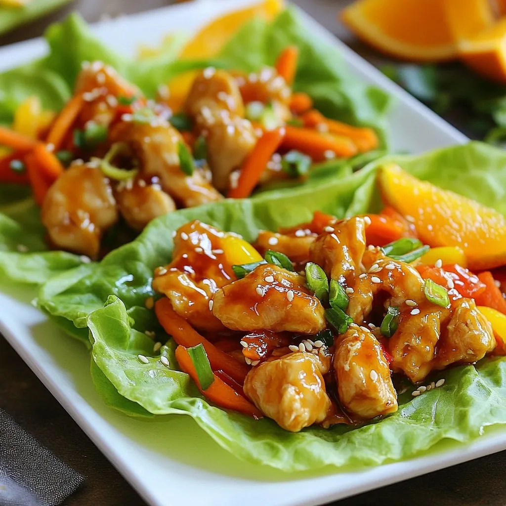 Orange Chicken Lettuce Wraps Flavorful and Healthy Meal