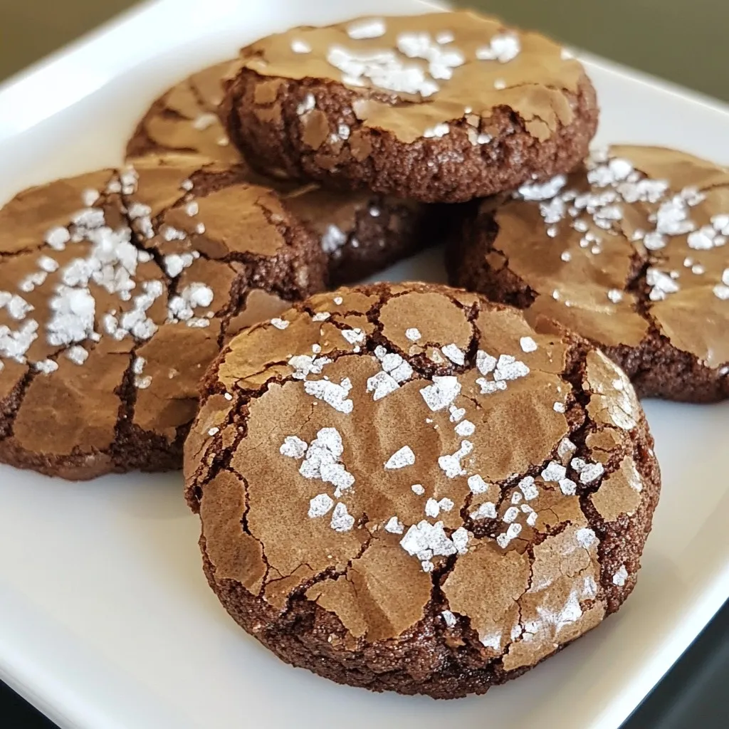 Salted Brownie Crinkle Cookies Delightful Sweet Treat