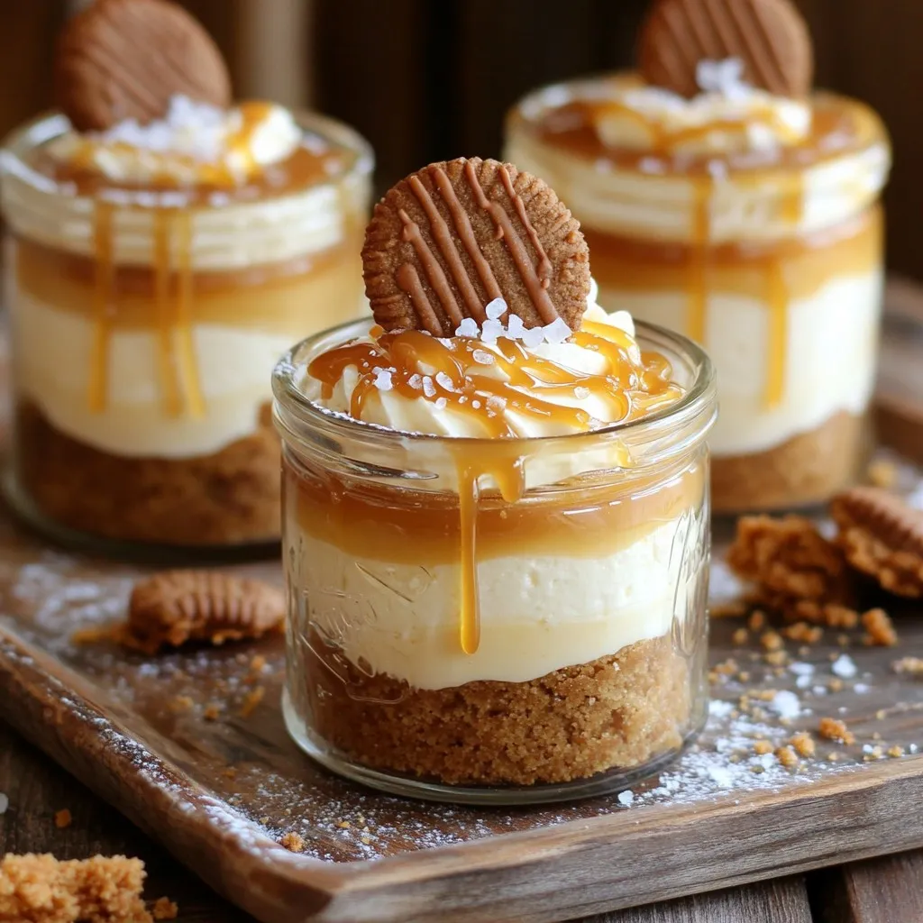 Salted Caramel Biscoff Cheesecake Cups Delight
