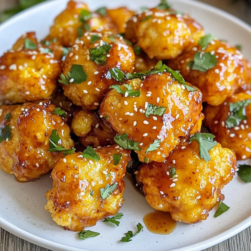 Air Fryer Honey Sriracha Cauliflower Wings Delight