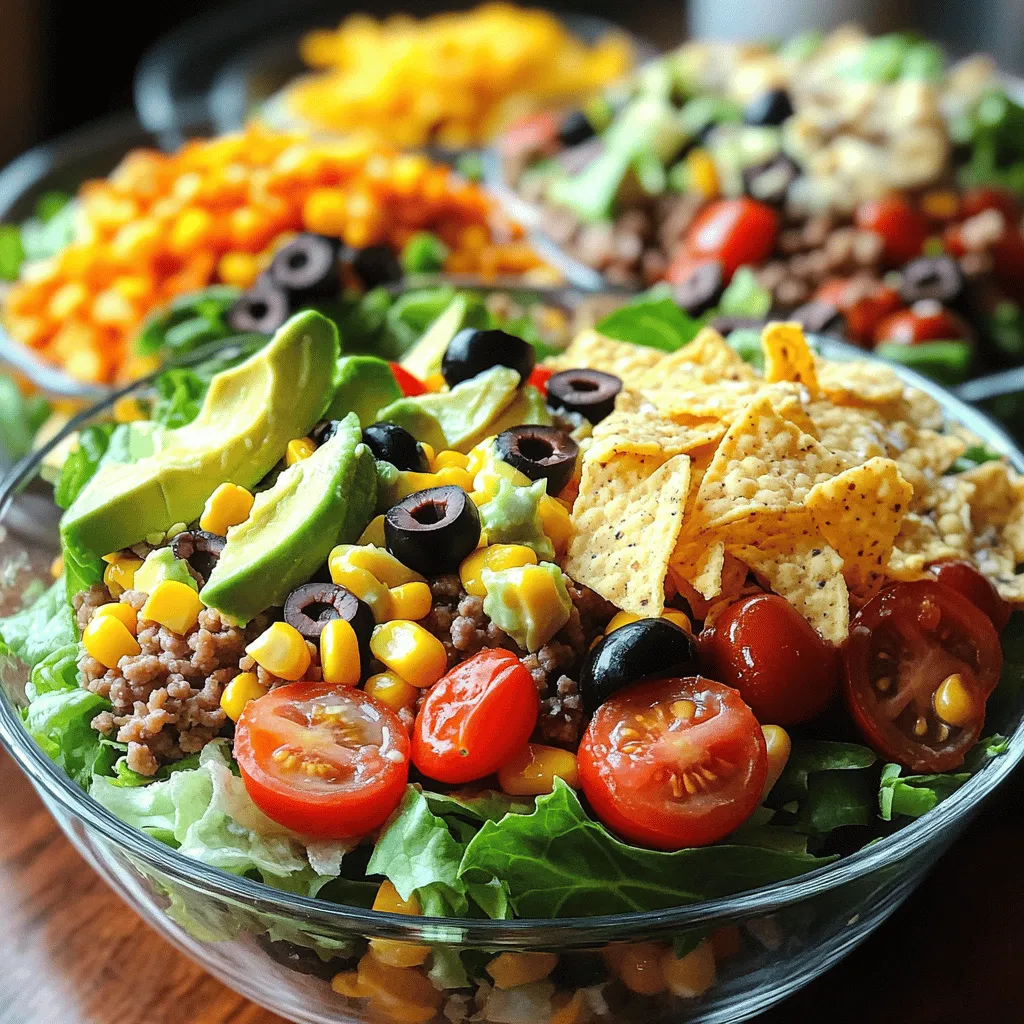 Taco Salad with Chipotle Ranch Dressing Delightful Meal