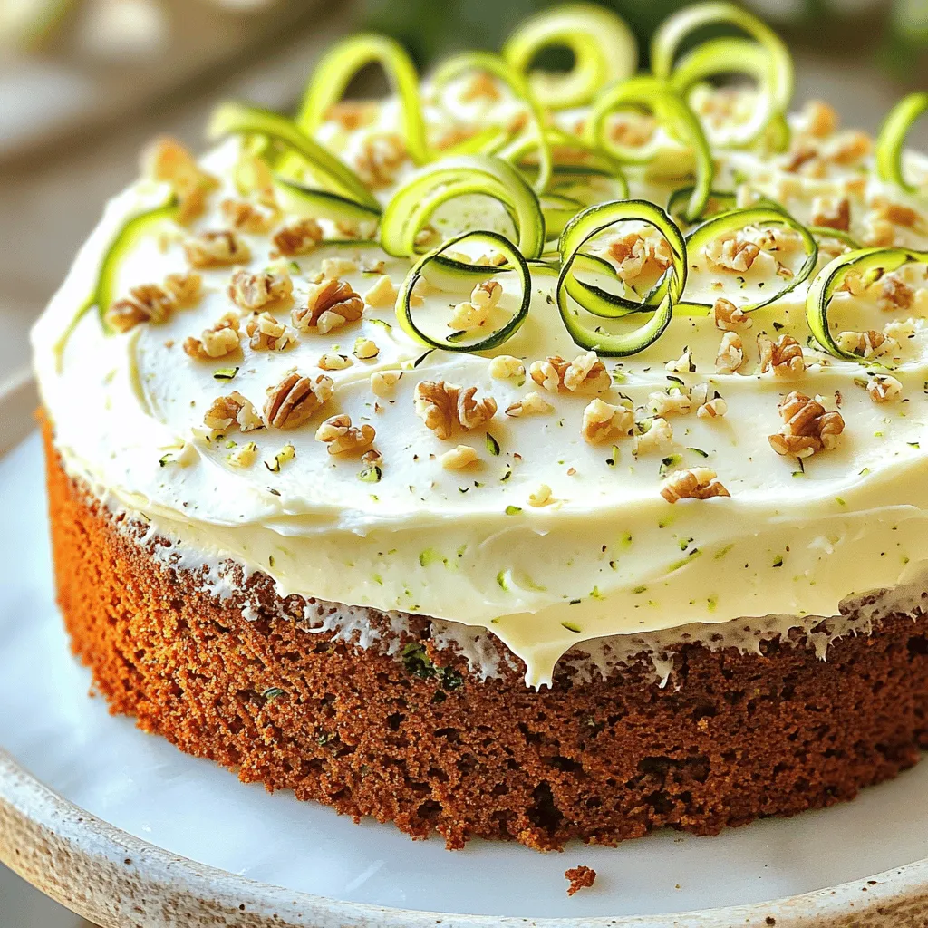 Zucchini Cake with Cream Cheese Frosting Delight