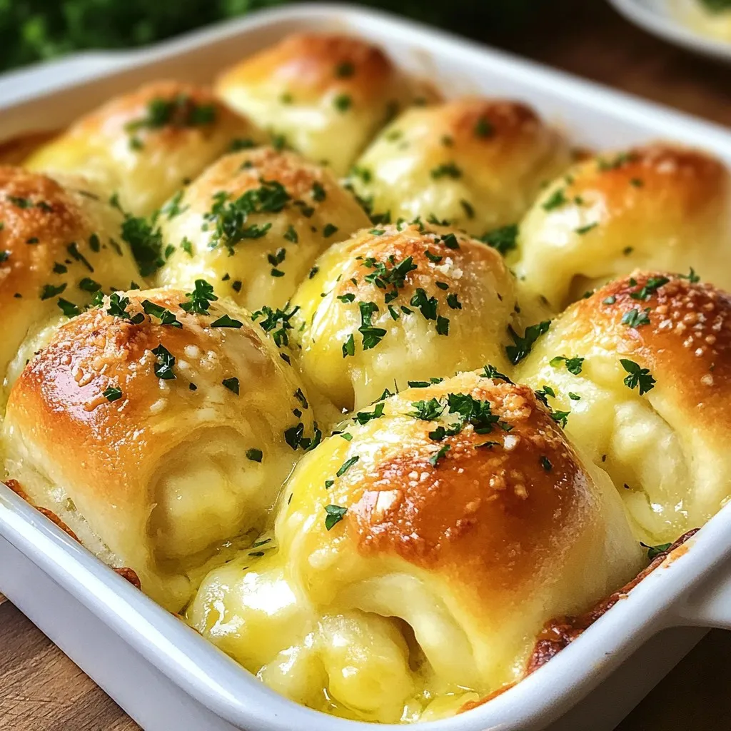 Pull-Apart Cheesy Garlic Rolls Flavorful Party Treat