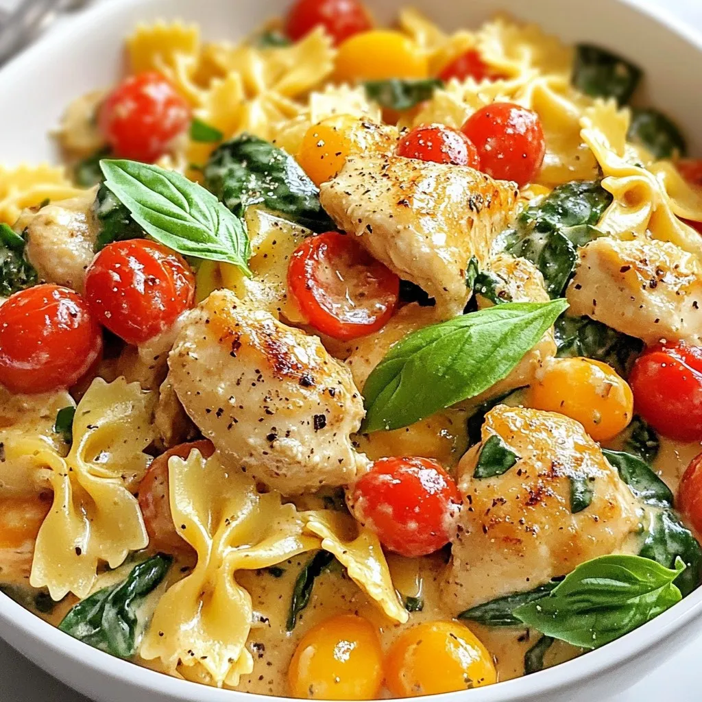 One-Pot Creamy Tuscan Chicken Pasta Delight
