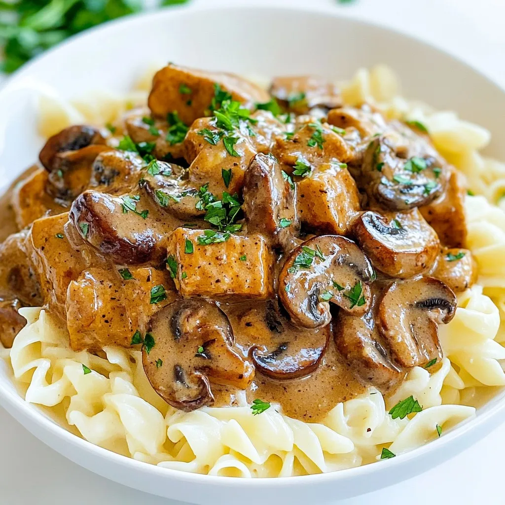 Vegan Mushroom Seitan Stroganoff Simple Comfort Dish