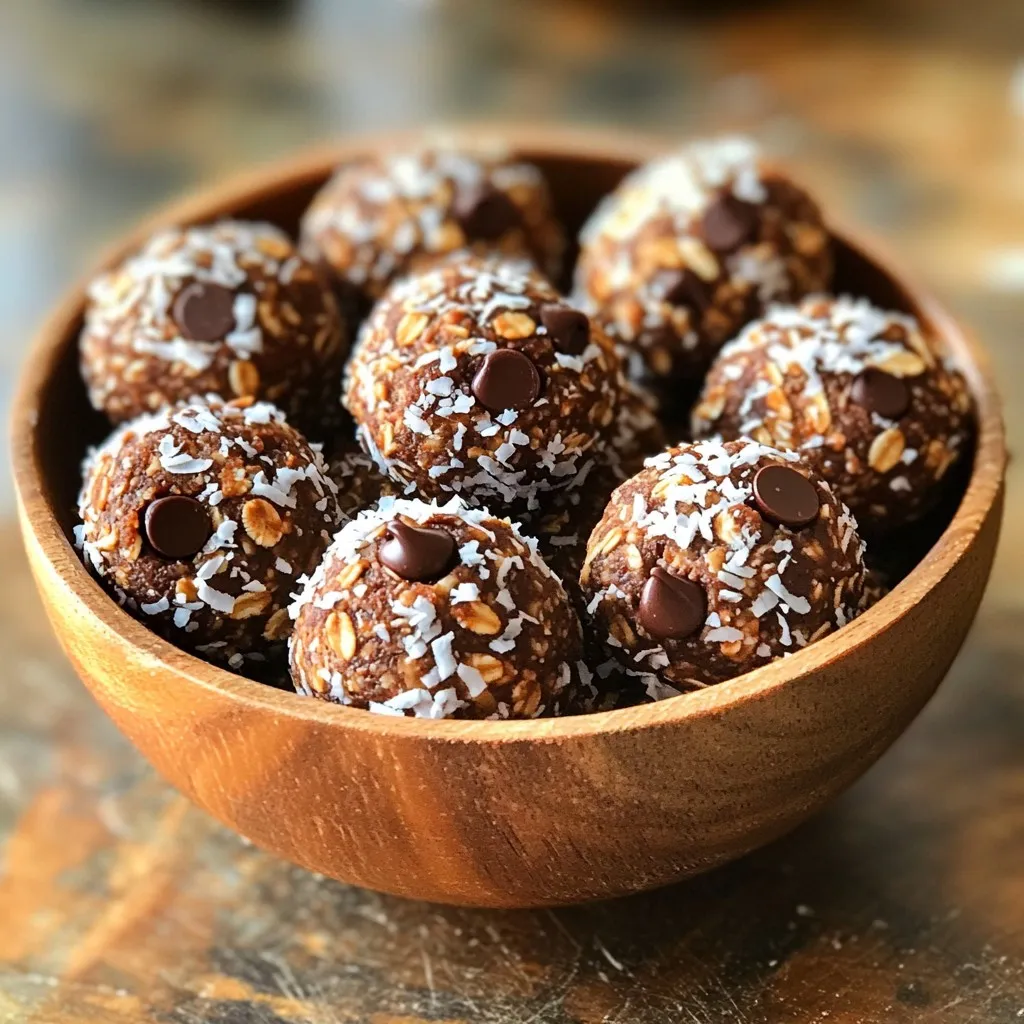 No-Bake Chocolate Coconut Energy Bites Easy Snack