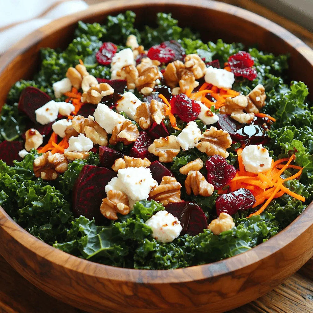 Kale Salad with Roasted Beets Fresh and Flavorful Meal