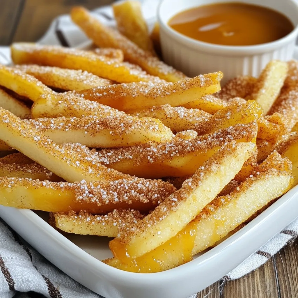 Cinnamon Sugar Apple Fries Crispy and Simple Snack