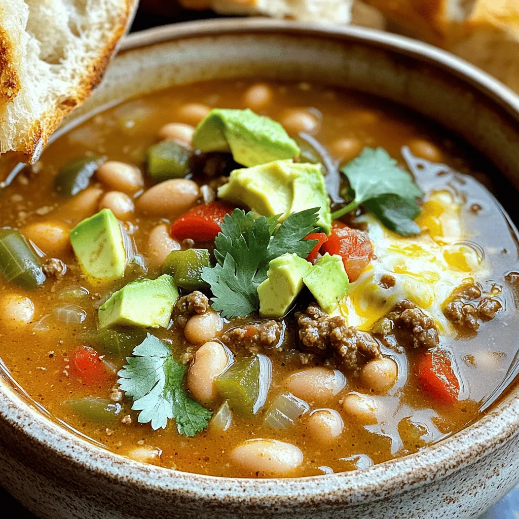 Pinto Bean Green Chile Beef Soup Simple Comfort Dish