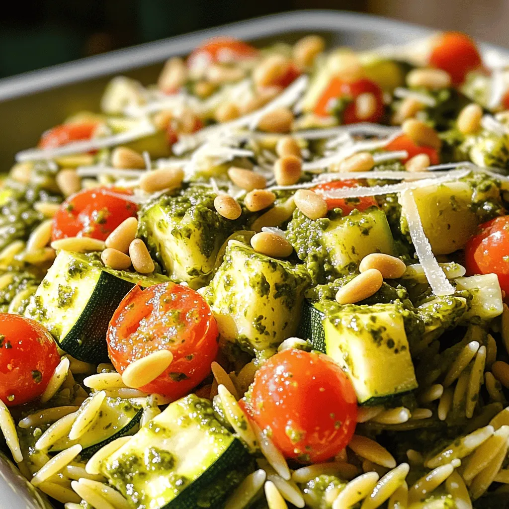 Pesto Zucchini Orzo Quick and Flavorful Dinner