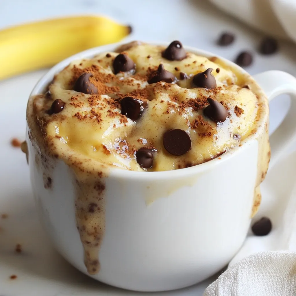 Chocolate Chip Banana Bread Mug Cake Delight