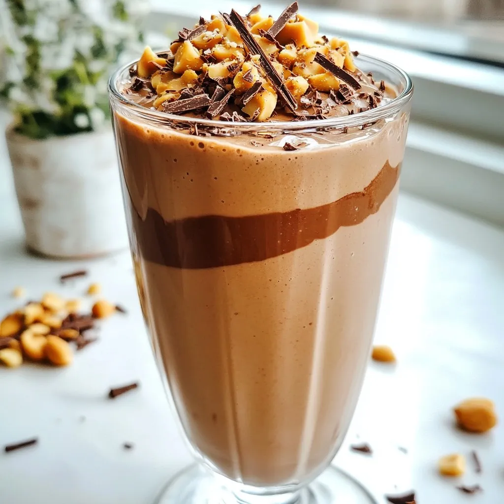 Chocolate Peanut Butter Protein Smoothie Power Boost