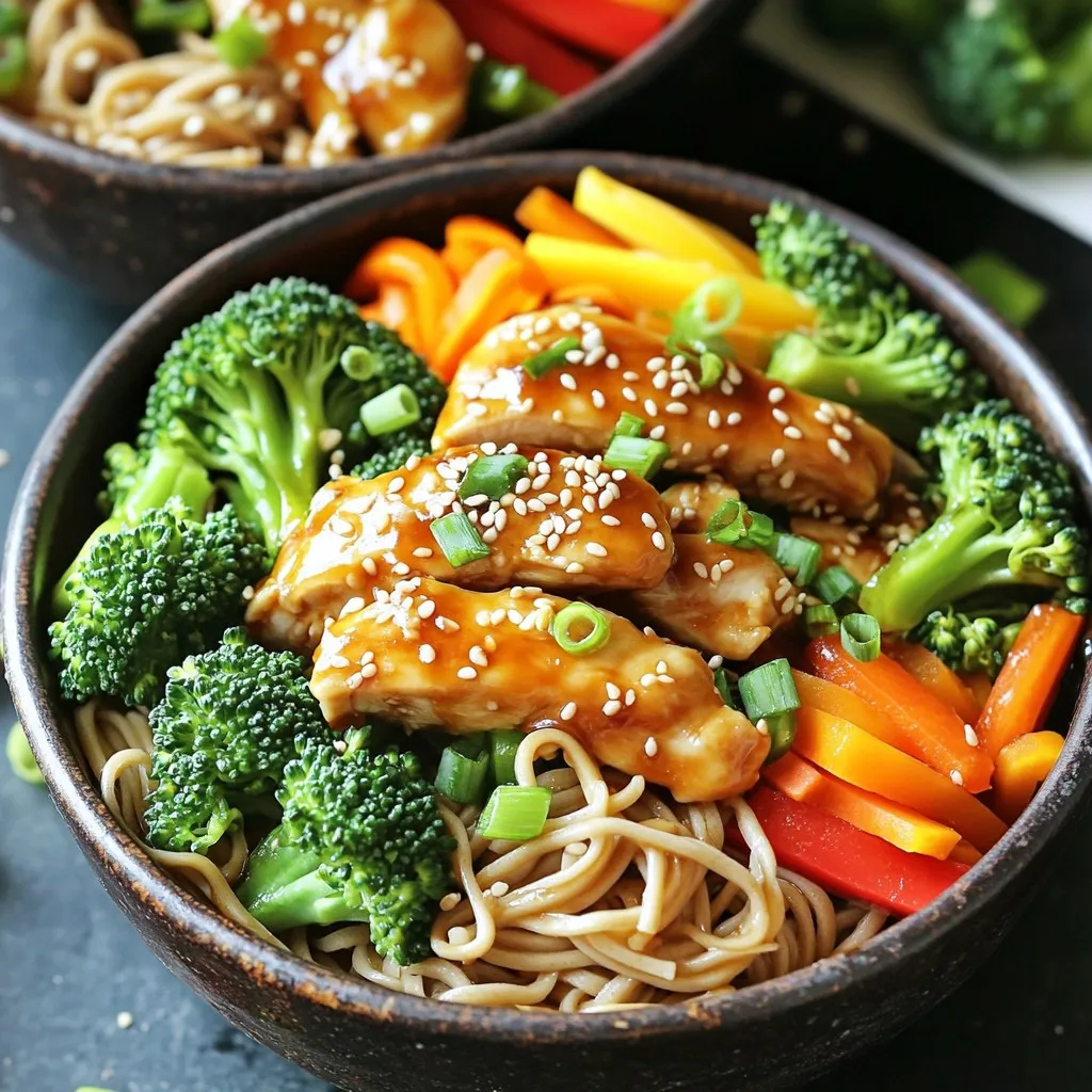 Teriyaki Chicken Noodle Bowls Tasty and Quick Meal