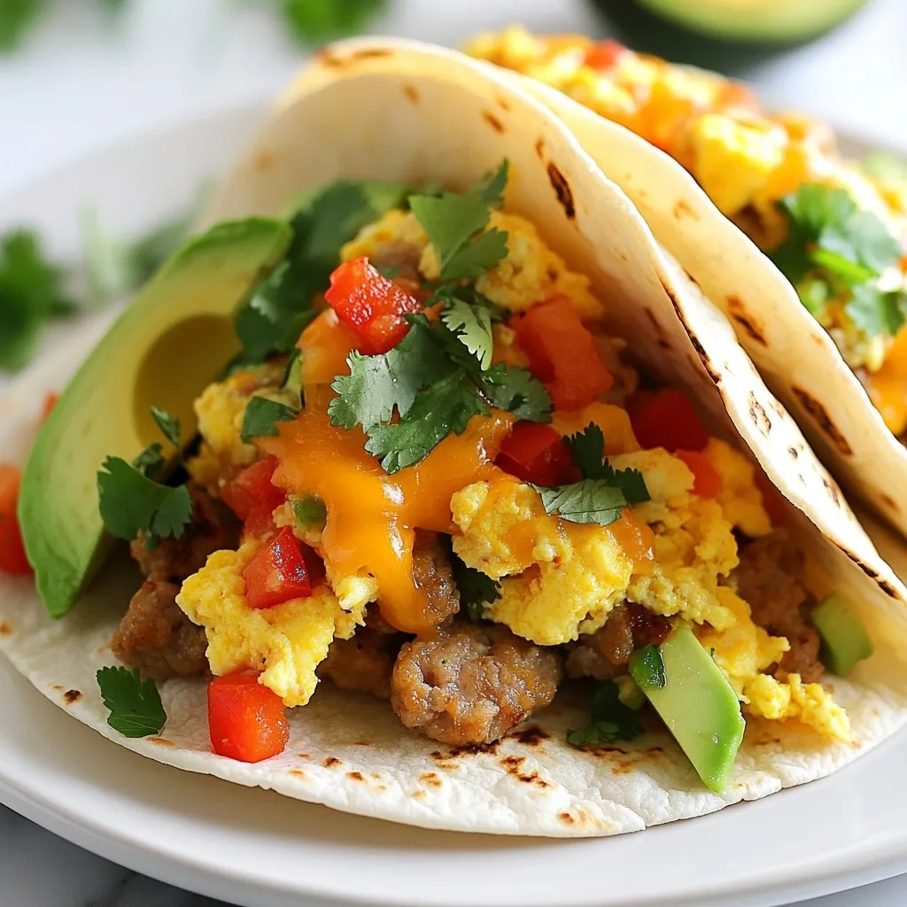 Savory Slow Cooker Breakfast Tacos Easy Morning Treat