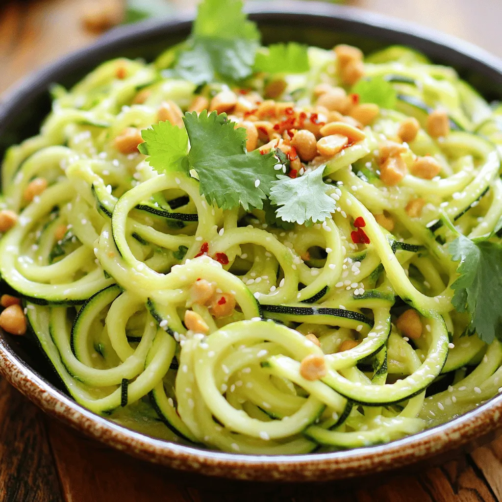 Spicy Garlic Chinese Zucchini Noodles Simple Recipe