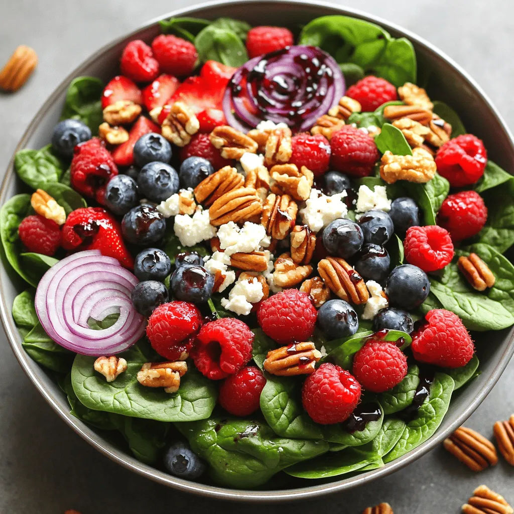 Berry Spinach Salad with Pecans Fresh and Tasty Dish
