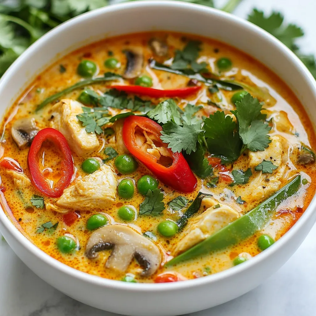 Thai Coconut Curry Chicken Soup Delightful Recipe