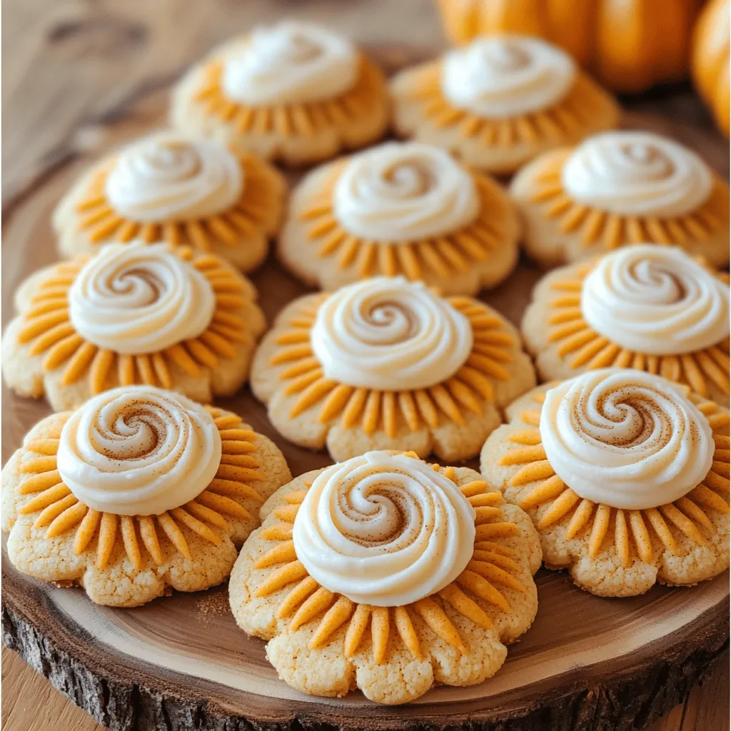 Pumpkin Sugar Cookies with Cream Cheese Frosting Delight
